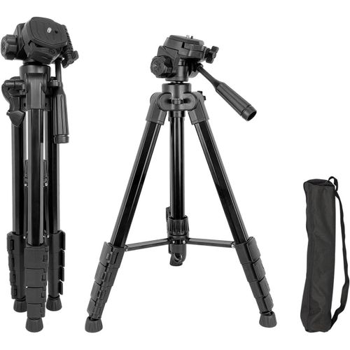 Trépied, 45-130cm Hauteur Ajustable Support de Webcam pour C40, C46, V21, V21-AF, V403,léger et antidérapant pour trépied avec Sac et Filetage 1/4'' pour Camera/projecteur/Smartphone