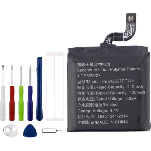 Batterie De Rechange Hb512627ecw De Haute Qualité Compatible Avec Huawei Watch 2, Watch 2 Pro, Watch Gt-Ne Convient Pas Pour Gt2