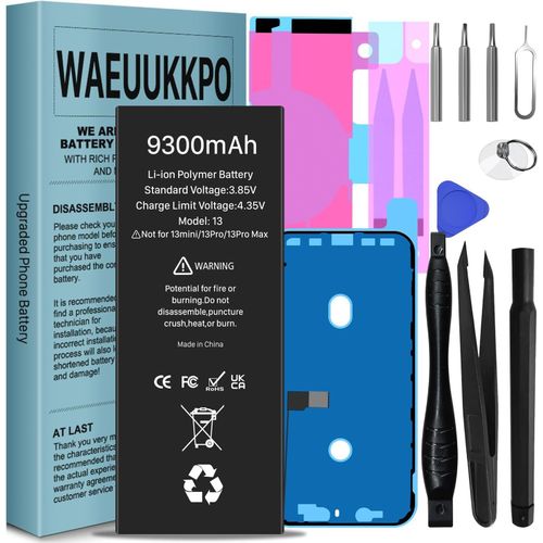 [9300mah] Batterie Pour Iphone 13, Haute Capacité Batterie De Remplacement Pour Modèle A2631 A2482 A2633 A2634 Avec Kit D'outils De Remplacement