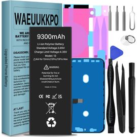 [9300mah] Batterie Pour Iphone 13, Haute Capacité Batterie De Remplacement Pour Modèle A2631 A2482 A2633 A2634 Avec Kit D'outils De Remplacement