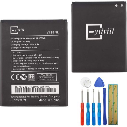 Batterie De Rechange Wiko V12bnl Compatible Avec Wiko View, Harry 2 Harry2 Smart Phone Avec Outils