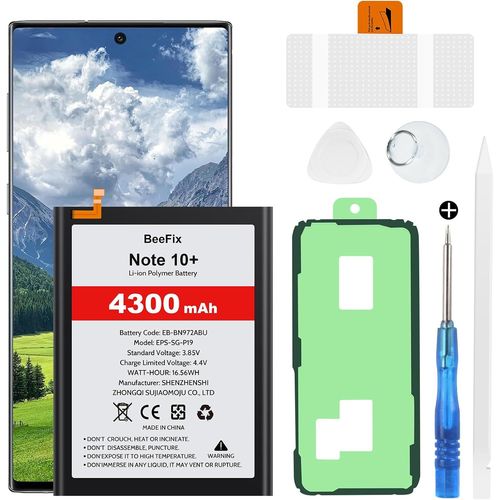 Batterie Pour Samsung Galaxy Note 10 Plus Sm-N972f, 4300mah Note 10+ De Rechange Li-Ion Polymère Avec Outils De Réparation Professionnels