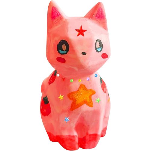 Kit Peinture Enfant avec Lampe de Chat, Veilleuse de Peindre 3D, Kit de Materiel Dessin Bricolage Jouet, Loisir Ensemble Créatif activité pour Garçons, Cadeau d'anniversaire pour Filles de 3-12 Ans