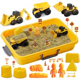 0,9 kg de Sable Magique Bac a Sable avec Couvercle pour Garçons et Filles de Plus de 3 Ans