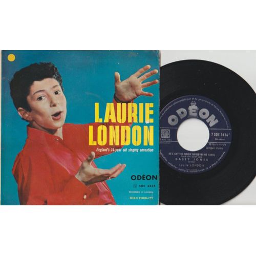 45 Ep Laurie London - Geoff Love - He's Got The Whole World In Hui=Is Hands - I Gotta Tobe - Casey Jones - My Mother - Odeon Soe 3424 - 1958 - 