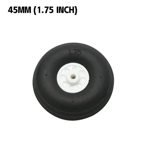 45 Mm (1.75 Pouce) - Roue En Caoutchouc  Haute lasticit Pour Avion Rc  Aile Fixe, Pour Bricolage De Pneus De Robot, 2 Pices/Lot