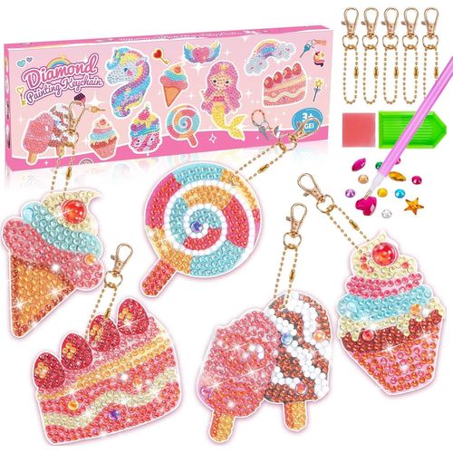 Kit Diamond Painting Enfant Licorne, Cadeau Fille 4-12 Ans Diy Loisir Creatif Jouet Peinture Diamant Enfant Fille 4-12 Ans Diamond Painting Licorne Fille 3-12 Ans Enfants (Gâteau)