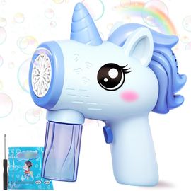 Pistolet A Bulle Pour Enfants, Licorne Machine A Bulle, Licorne Machine À Bulles Automatique Avec Liquide A Bullen, Pistolet À Bulles Automatique, Baguettes À Bulles De Licornes Pour Enfants