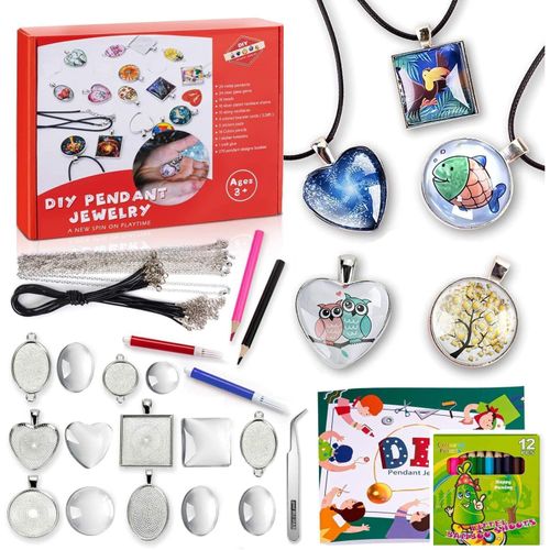 Bijoux Enfants Fille Kit Fabrication Collier Bracelets Loisirs Créatifs Jouet Cadeau Fille Art Creatif 5 6 7 8 9 10 Ans