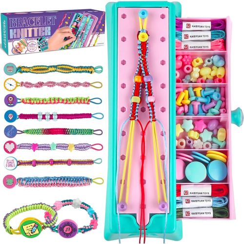 Kit Bracelet Fille,Kit d'artisanat de Bracelet d'amitié pour Filles 6-12 ans DIY Kit Créatif Enfant-Bijoux et perles,jouets d'art et d'artisanat 6 7 8 9 10 11 12 ans Cadeau de Anniversaire Noël.[V38]