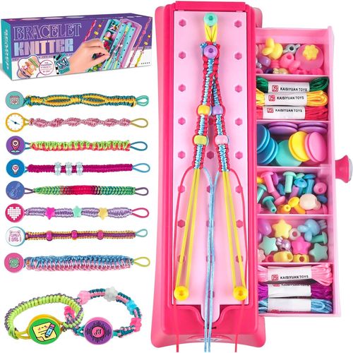 Kit Bracelet Fille,Kit d'artisanat de Bracelet d'amitié pour Filles 6-12 ans DIY Kit Créatif Enfant-Bijoux et perles,jouets d'art et d'artisanat 6 7 8 9 10 11 12 ans Cadeau de Anniversaire Noël.[V36]