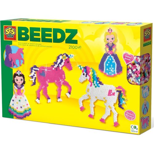 Kit Perles à Repasser Licorne et Princesse | Activité Manuelle Fille 5 Ans+ | Plaque Princesse + Cheval | Jouet Créatif Enfant | Idée Cadeau Bricolage Féerique