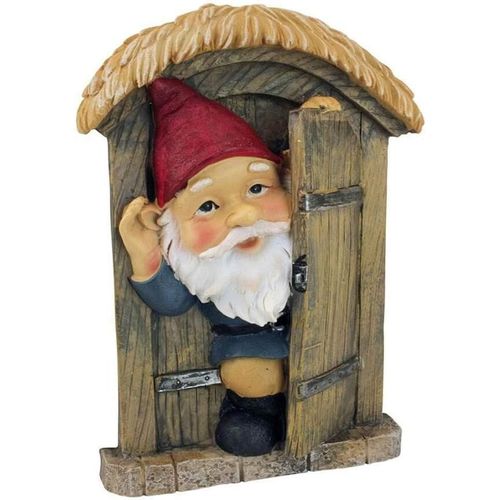 QL4281 Garden Gnome Statue - Knothole Bienvenue Gnomes - Gnome arbre porte - Fairy Garden - Gnome Village