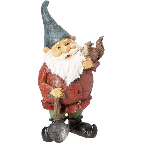 QM211241 Garden Gnome Statue - Digger Gnome - Jardin extérieur Gnomes - Statues drôle Gnome Lawn