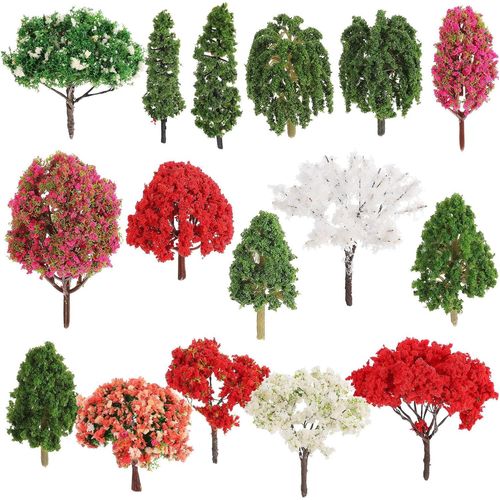 Partykindom Arbres Miniatures À Bricoler : 16 Pièces Arbres De Jardin Féériques Ornements De Plantes Arbres En Plastique Arbres Modèles Mixtes Arbres De Diorama Accessoires De Jardin Miniatures-Générique