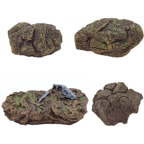4 pièces Mini Rochers Simulés Miniatures Ornements en Pierre Mini rochers de jardin accessoires de jardin miniatures pour la décoration de jardins de fées miniature,d'aménagement paysagers mini