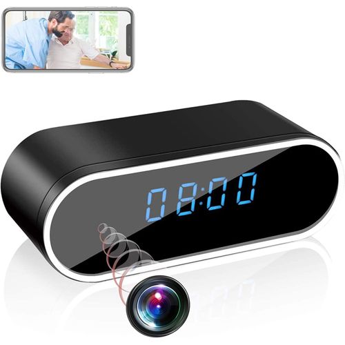 WiFi Mini DV Caméra Espion - 4K HD 1080P Réveil Enregistreur Vidéo sans Fil Vision Nocturne Capteur de Détection de Mouvement Sécurité à Domicile DVR Moniteur pour Animaux de Compagnie Nounou.[W21]