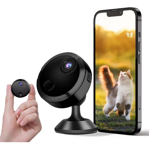 Camera Espion Cachée WiFi 1080P Mini Caméra de Surveillance sans Fil Cachée Discrete Enregistreur Spy Cam Invisible Vision Nocturne Détecteur Mouvement,Enregistrement en Boucle pour Masion Sécurité