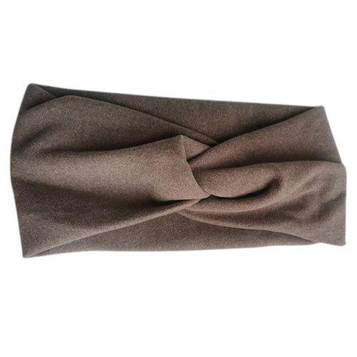 Bandeau Croisé Pour Cheveux Basique En Jersey Soyeux Uni Cosy Cannelle