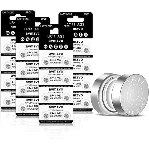 CLOUDDS_Lr41 Ag3 Pile Bouton Alcaline 1.5V,Lot De 32(392 Sr41 192),Sans Mercure,(3 Ans Garantie)(Lr41-32)