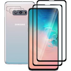 Cloudds_2 Pièces Verre Trempé Pour Samsung Galaxy S10e,Avec 2 Pièces Caméra Arrière Protecteur,Anti-Rayures,9h Dureté,Sans Bulles,Hd Protection Décran