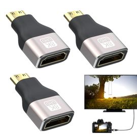 CLOUDDS_3 Stück 8K Mini Hdmi Auf Adaptateur Hdmi,Mini Hdmi Adapter,Micro Hdmi Adapter,Mini Hdmi Adapter,Hdmi Mini Hdmi Adapter,Mini Hdmi Auf Hdmi,Mini Hdmi F Ür Laptops,Kameras