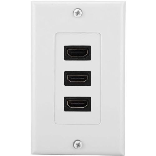 CLOUDDS_Lazmin Plaque Murale Hdmi,3 Ports 4K Hd Uhd 1080P Port Compatible Full Hd Prise Vidéo Adaptateur De Hub Usb Prise De Courant