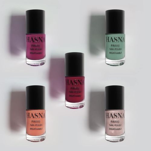 Ytseazn-Hasna Paris-Vernis À Ongles Halal-Collection Privé-Éco-Responsable-Brillance Et Longue Tenue-Facile À Appliquer-Lot De 5x 6ml(Summer) 