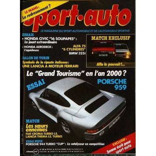 Sport Auto N° 292 Du 01/05/1986