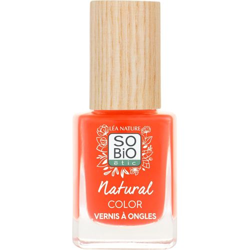 Ytseazn-Léa Nature So Bio Étic| Vernis Ongles Naturel-Natural Color | Orange Pop | Double Action Soin & Couleur-Fortifie & Protège | Huile De Ricin Bio Fortifiante | Vegan | Made In France |11ml 