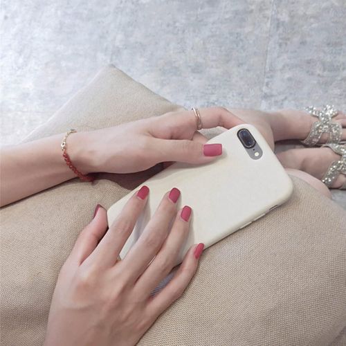 Ytseazn-Carré Cercueil Imprimé Sur Ongles Mat Rose Colle Sur Ongles Cercueil Faux Ongles Ballerine Français Stick Sur Ongles Courts Moyens Ongles Carré Pleine Couverture Acrylique 24pcs 