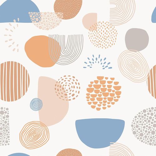 ytseazn-Papier Peint Géométrique Boho Papier Peint Graphique Abstrait Papier Peint Geometrique Orange Bleu 44,5 Cm X 300 Cm Papier Peint Adhesif Mural Papier Collant Pour Meuble Chambre Salle De Bain