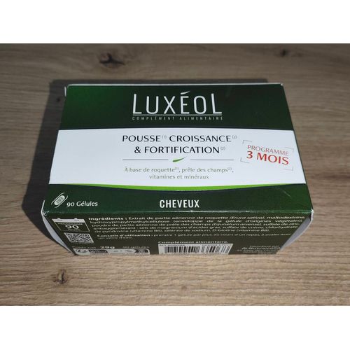 Luxeol Pousse Croissance Et Fortification 90 Gélules Pour 3 Mois 