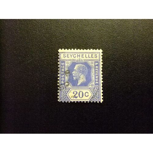 51 Seychelles 1921 1928 / Roi George V / Yvert 102 Fu Ca Sg 113 Fu