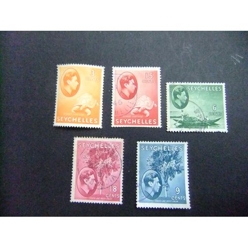 51 Seychelles 1941 / Série Actuelle Et Roi George Vi / Yvert 133 - 137 Fu