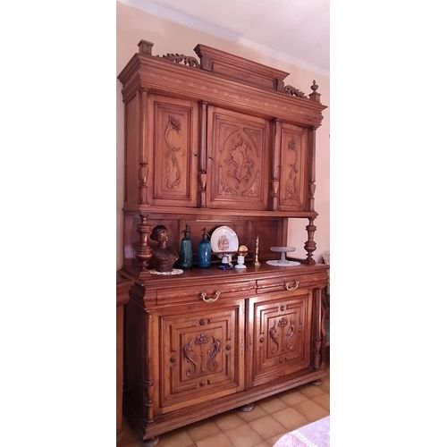 Buffet Noyer Massif Style Henri Ii