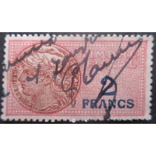 France Fiscal 2 F Oblitéré