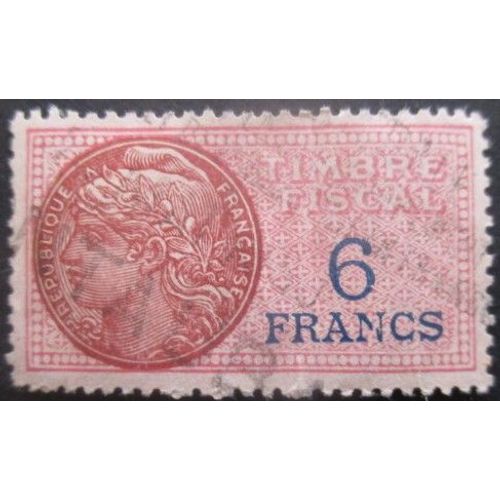 France Fiscal 6f Oblitéré