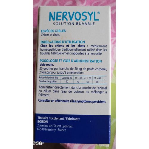 Nervosyl Pour Chien Ou Chat