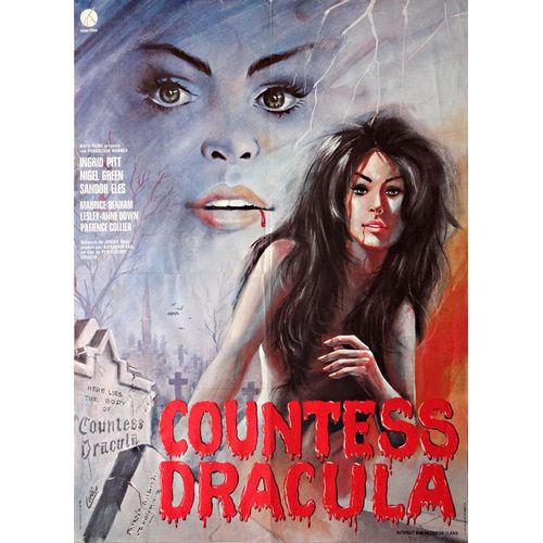 Countess Dracula [Ingrid Pitt] Affiche Cinéma Pliée 60x80cm-1er Tirage