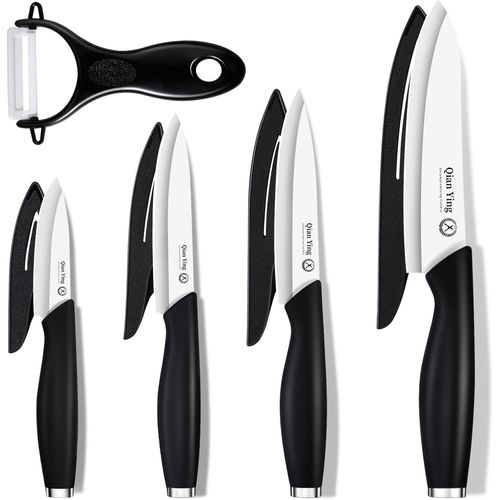 Shiba-Ensembles De Couteau Ceramique Cuisine: Couteau Céramique Set Couteaux De Cuisine Petit Vouteaux Viande Noir[1070]