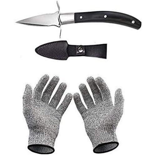SHIBA-Ensemble couteau à huîtres et gants résistants aux coupures, ouvre-huîtres et gants de protection pour coquillages ou fromag[1