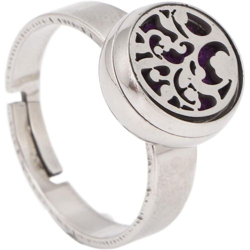 Shiba-Bague D'aromathérapie Pour Doigt, Anneaux Pour Diffuseurs D'huiles Essentielles Bague Réglable En Acier Inoxydable Pour Huil[1