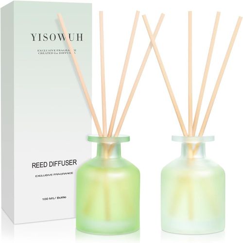 Shiba-Diffuseur De Parfum - Linge Propre Lot De 2 Diffuseurs D'huiles Essentielles À Roseaux De 100 Ml Avec 8 Bâtonnets,Parfum Lon[3 