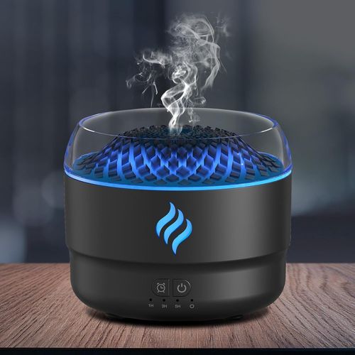 Shiba-Diffuseur Huiles Essentielles Volcan \U2013 Diffuseur De Parfum Pour Maison, Avec 7 Couleurs De Lumière, Fonction De Synchro[1 