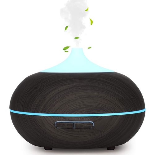 SHIBA-300ML Diffuseur Huiles Essentielles Electrique, Humidificateur d'air Ultrasonique Arrêt Automatique / 7 Lumières de Couleur [1