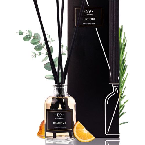 SHIBA-Diffuseur de parfum d'ambiance Reed avec 6 bâtonnets parfumés \u2013 Orange de qualité supérieure, petitgrain, parfum d'huil[1