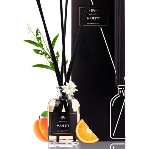 SHIBA-Diffuseur de parfum d'ambiance Reed avec 6 bâtonnets parfumés - Mandarine, orange, kumquat - Parfum d'huile essentielle de k[1