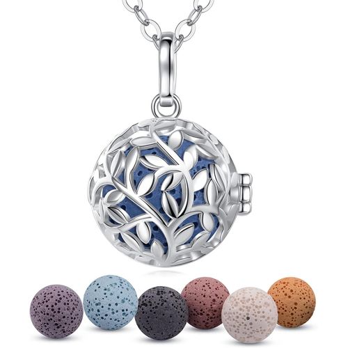 Shiba-Aromathérapie Huiles Collier Diffuseur Essentielles Pour Femmes Collier Pendentif Filles Bijoux Cadeau Avec 7 Pcs Pierre De [9