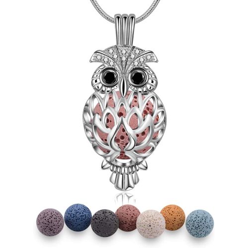 Shiba-Aromathérapie Huiles Collier Diffuseur Essentielles Pour Femmes Collier Pendentif Filles Bijoux Cadeau Avec 7 Pcs Pierre De [9